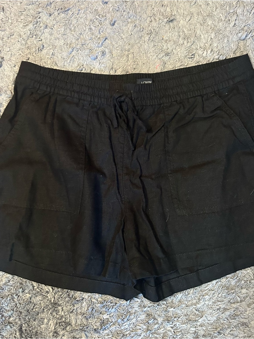 J. Crew Black Elastic Drawstring Shorts